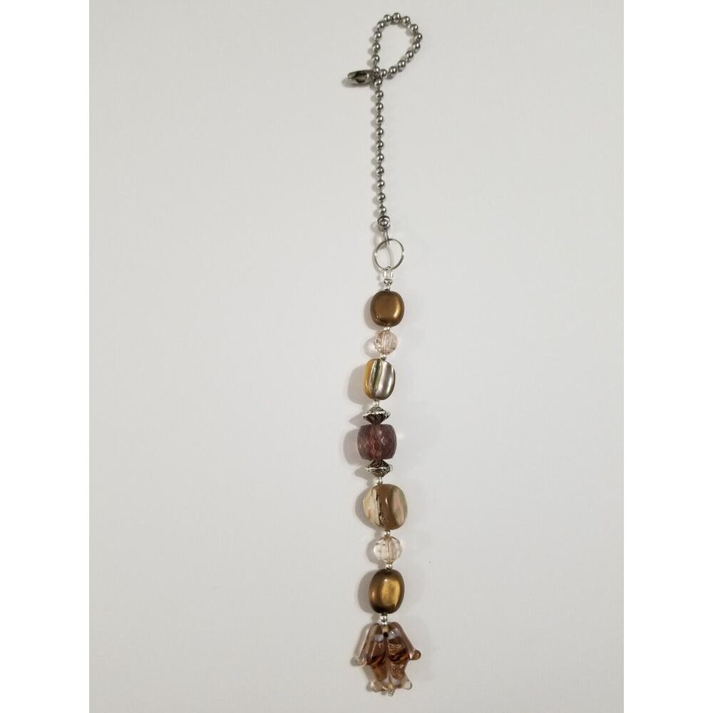 New handmade ceiling fan/ light silver chain pull brown fish combine f22
